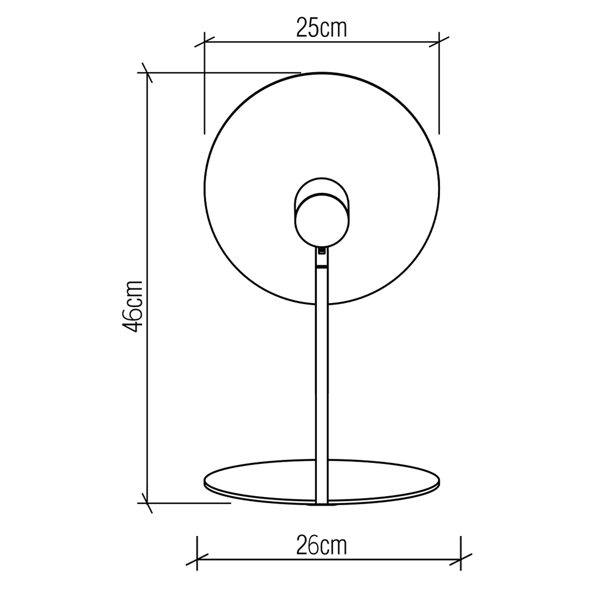 Настольная лампа с круглым деревянным отражателем и черным цилиндрическим плафоном Accord Lighting в Тюмени