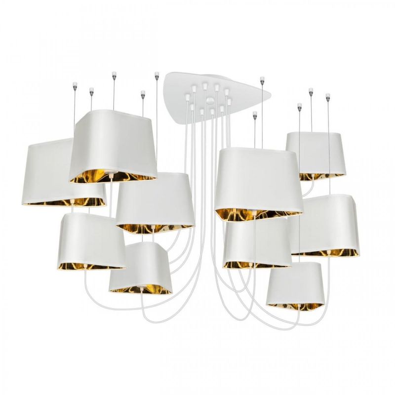 Люстра Designheure Lighting White Grand Nuage10 плафонов Белый Золотой Люстра Designheure Lighting White Grand Nuage10 плафонов Белый Золотой в Тюмени | Loft Concept