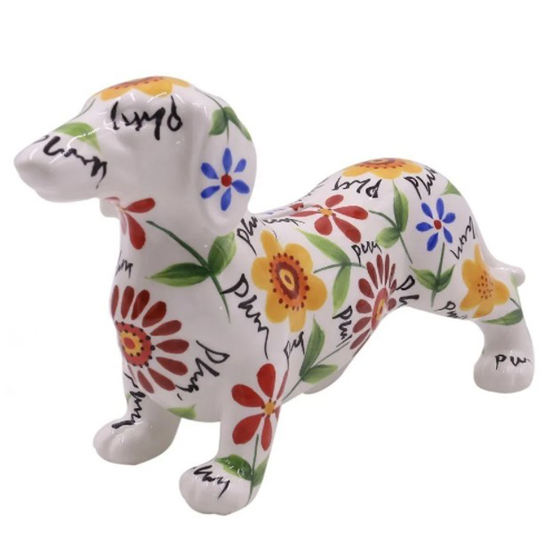 Статуэтка Flower Dachshund Белый Мульти Статуэтка Flower Dachshund Белый Мульти в Тюмени | Loft Concept