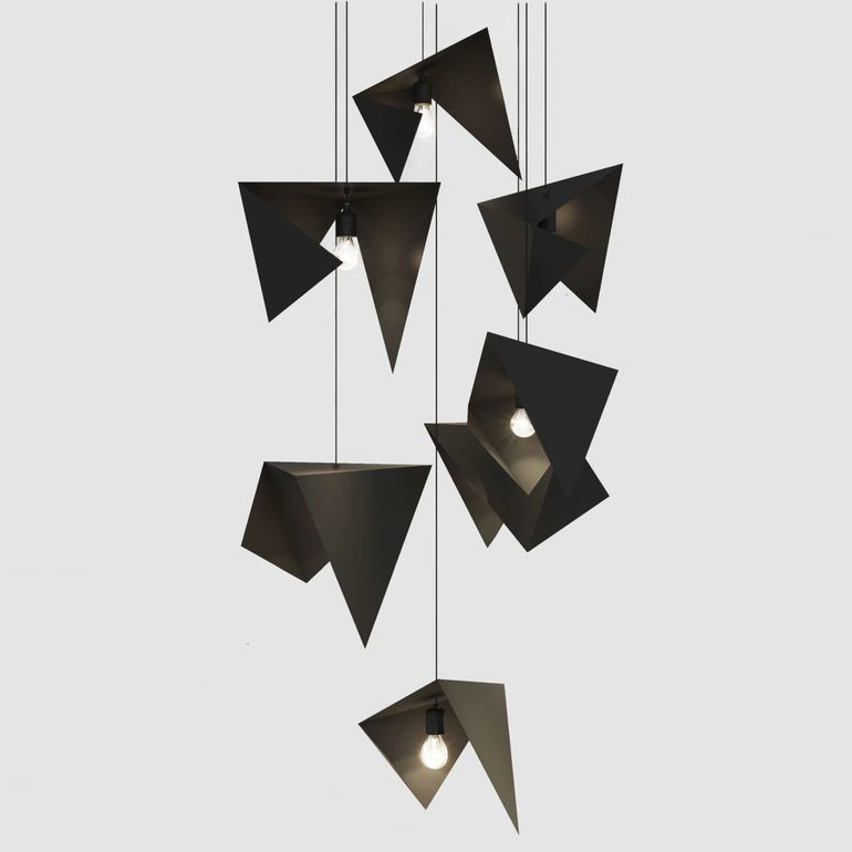 Люстра Chandelier BIRD 7 black LGH0731 Черный матовый Люстра Chandelier BIRD 7 black LGH0731 Черный матовый в Тюмени | Loft Concept