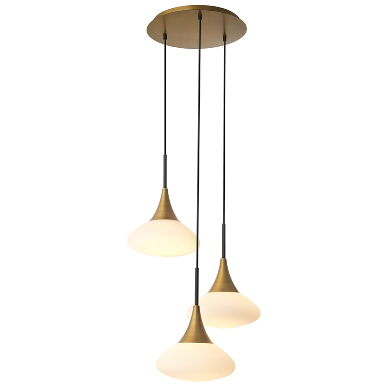 Люстра Eichholtz Chandelier Duco S Латунь Белый Люстра Eichholtz Chandelier Duco S Латунь Белый в Тюмени | Loft Concept