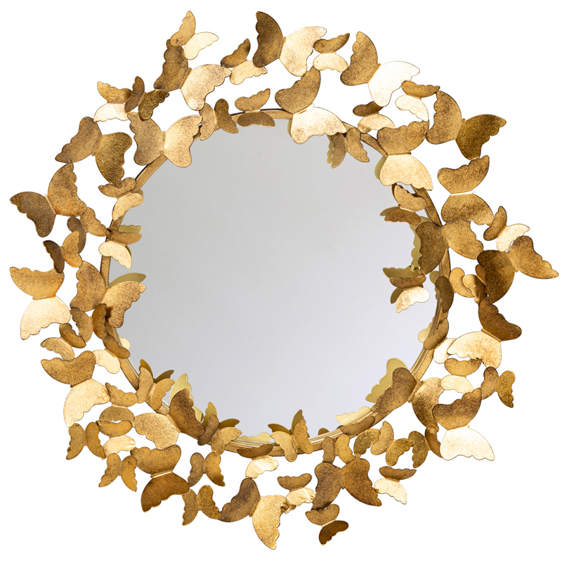 Зеркало Butterflies Circle Gold Mirror Зеркало Butterflies Circle Gold Mirror в Тюмени | Loft Concept