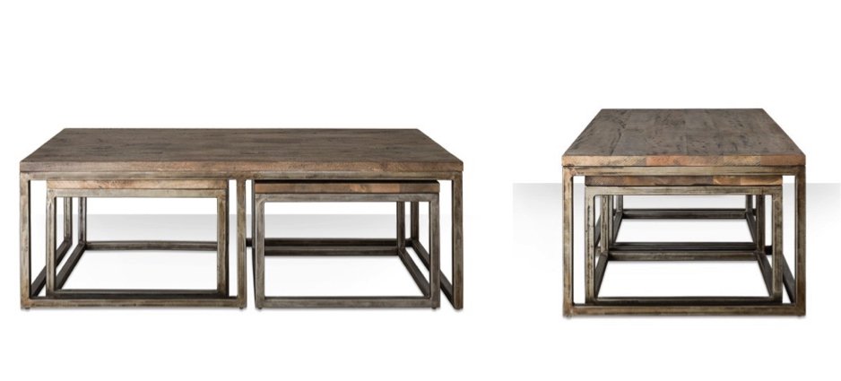 Журнальный стол Industrial Metal Rust Triple Table Журнальный стол Industrial Metal Rust Triple Table - Loft-Concept в Тюмени