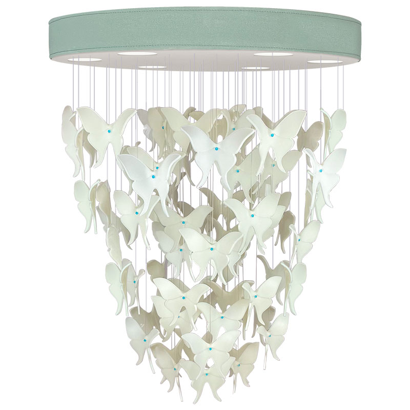 Люстра Белые Бабочки Светло-Зеленая база Night Butterflies Chandelier Зеленый Белый Люстра Белые Бабочки Светло-Зеленая база Night Butterflies Chandelier Зеленый Белый в Тюмени | Loft Concept