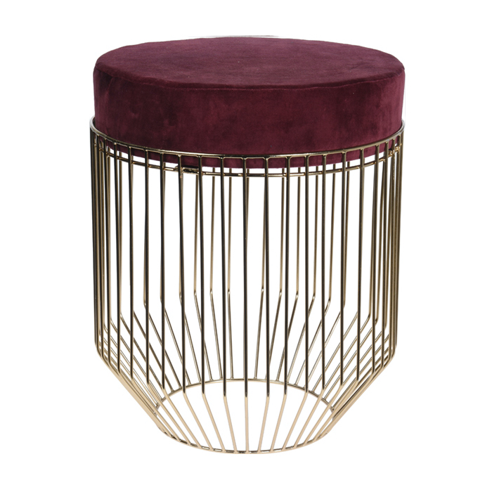 Пуф Rods Silhouette Puff Burgundy Бургундский красный Золотой Пуф Rods Silhouette Puff Burgundy Бургундский красный Золотой в Тюмени | Loft Concept