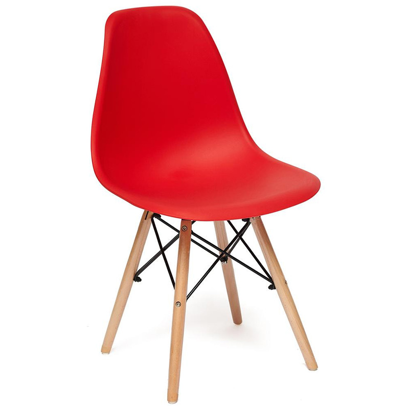 Стул DSW red Красный Древесина Стул DSW red Красный Древесина в Тюмени | Loft Concept