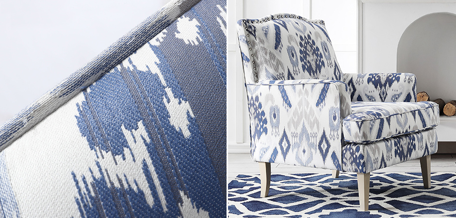Кресло Armchair Ornament Blue Ikat Кресло Armchair Ornament Blue Ikat - Loft-Concept в Тюмени