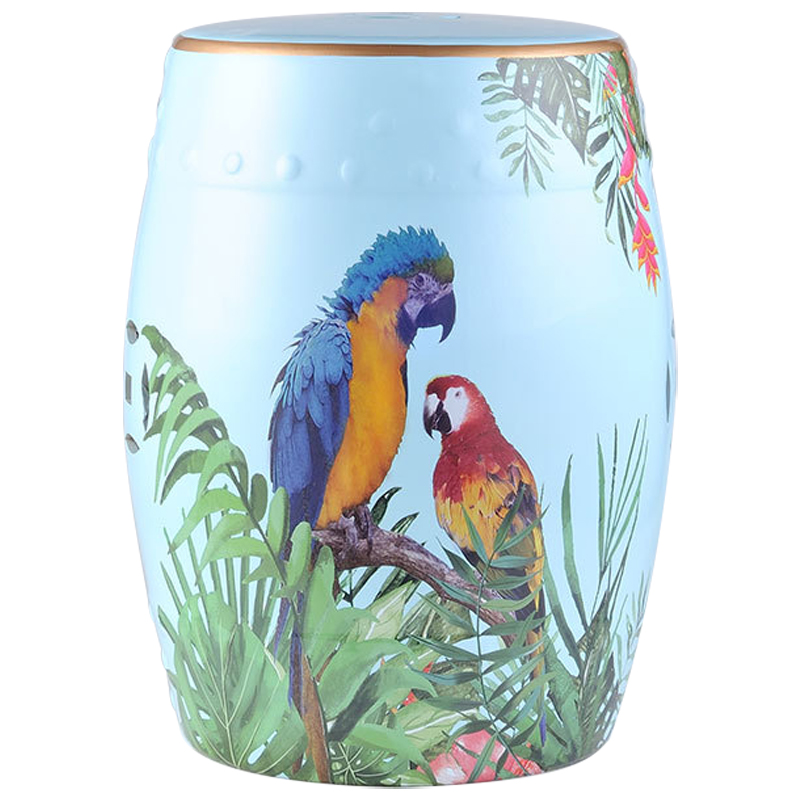 Керамический табурет Parrots Tropical Animal Ceramic Stool Blue Голубой Мульти Керамический табурет Parrots Tropical Animal Ceramic Stool Blue Голубой Мульти в Тюмени | Loft Concept