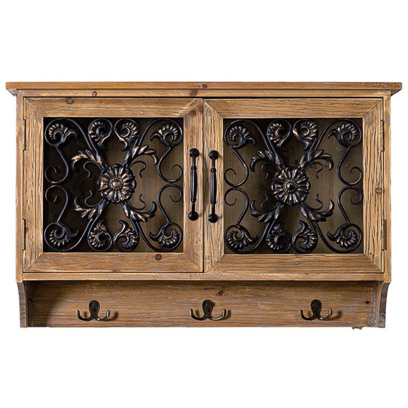 Полка Albert Provence Wood Shelf Коричневый Древесина Черный Прозрачное Стекло Полка Albert Provence Wood Shelf Коричневый Древесина Черный Прозрачное Стекло в Тюмени | Loft Concept