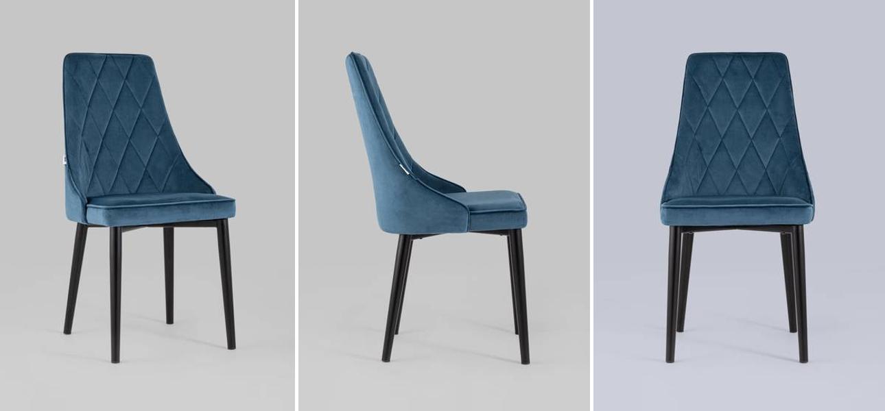 Стул Versailles Chair Синий Велюр - фото