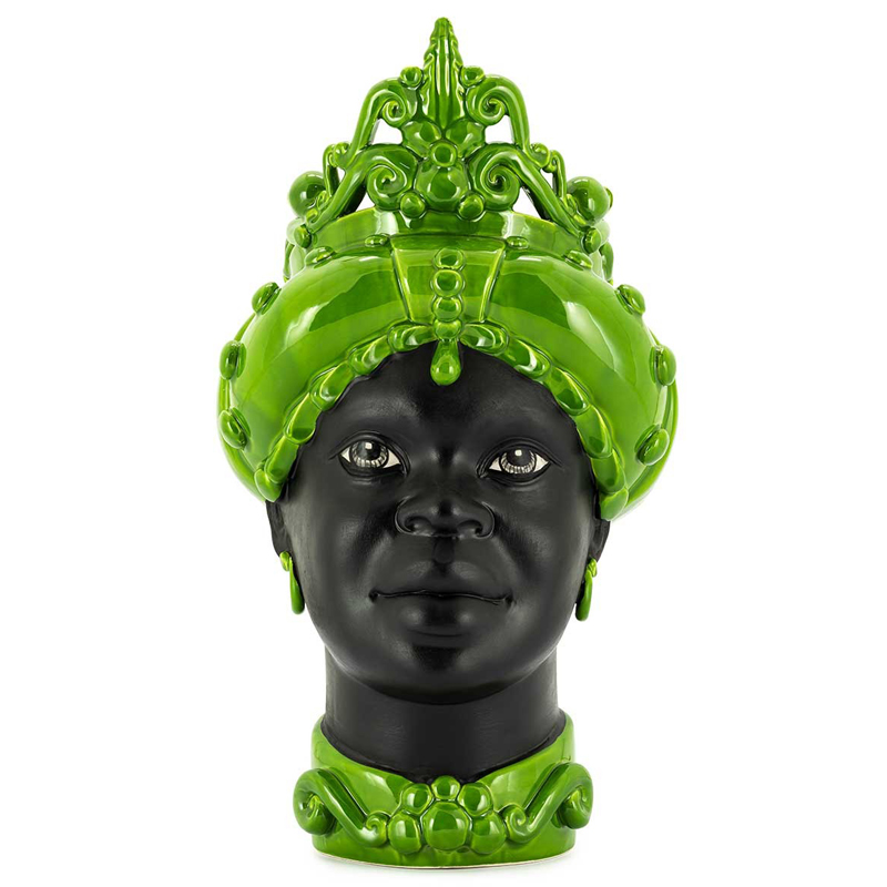Ваза VASE MORO LADY MED. MAT Green Черный Зеленый Ваза VASE MORO LADY MED. MAT Green Черный Зеленый в Тюмени | Loft Concept