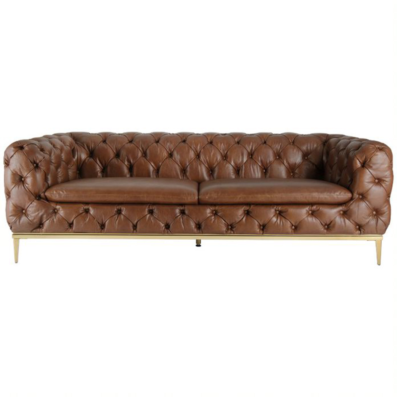 Диван Dorsten Sofa brown leather Коричневый Диван Dorsten Sofa brown leather Коричневый в Тюмени | Loft Concept