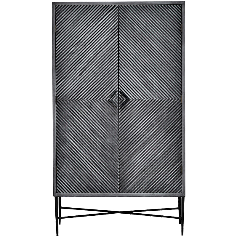Шкаф Macayo Wardrobe Серый Черный Коричневый Шкаф Macayo Wardrobe Серый Черный Коричневый в Тюмени | Loft Concept
