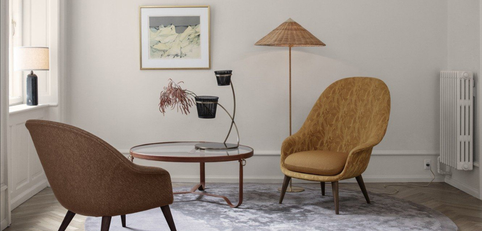 Торшер Gubi 9602 с соломенным абажуром  - фото №1