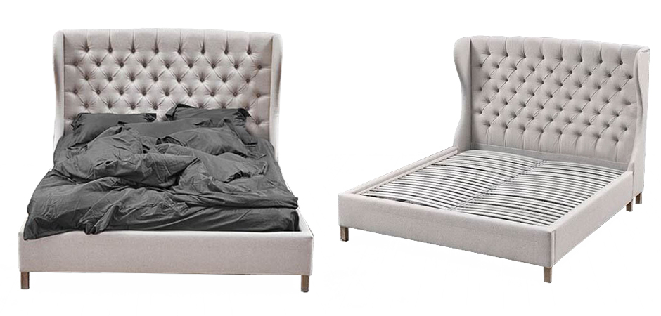 Кровать Aivengo Bed Light Gray Кровать Aivengo Bed Light Gray - Loft-Concept в Тюмени