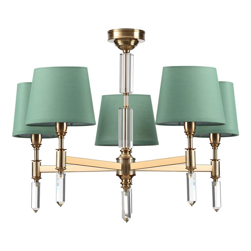 Люстра Ramona Green Chandelier Бронза Зеленый Люстра Ramona Green Chandelier Бронза Зеленый в Тюмени | Loft Concept
