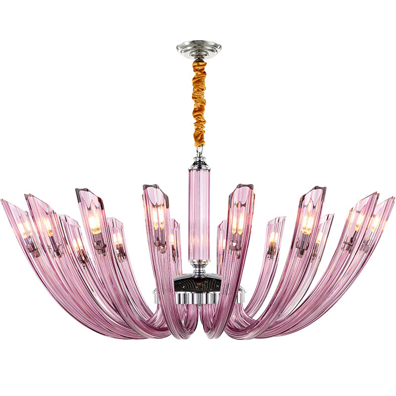 Люстра Pink Rays Chandelier Розовый Хром Люстра Pink Rays Chandelier Розовый Хром в Тюмени | Loft Concept
