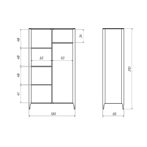 Шкаф двухстворчатый белый Type  в Тюмени