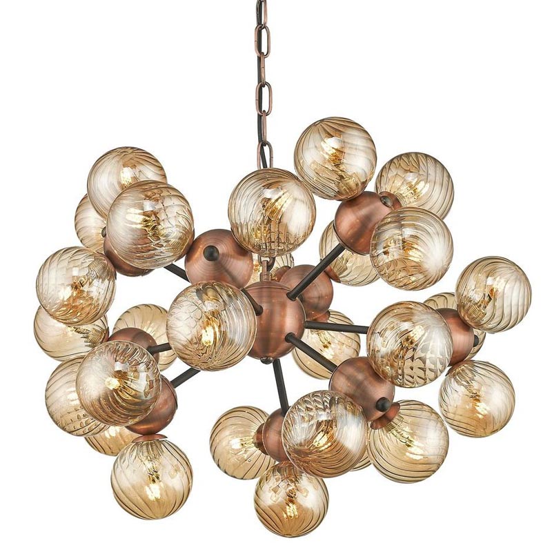 Люстра Berries Chandelier Amber 50 Медь Янтарный Люстра Berries Chandelier Amber 50 Медь Янтарный в Тюмени | Loft Concept
