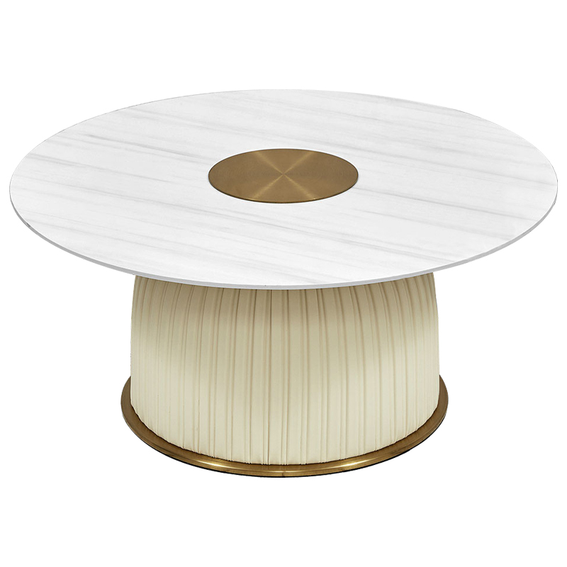 Кофейный стол Orlaith White Gold Round Table Белый ivory ( слоновая кость ) Золотой Кофейный стол Orlaith White Gold Round Table Белый ivory ( слоновая кость ) Золотой в Тюмени | Loft Concept