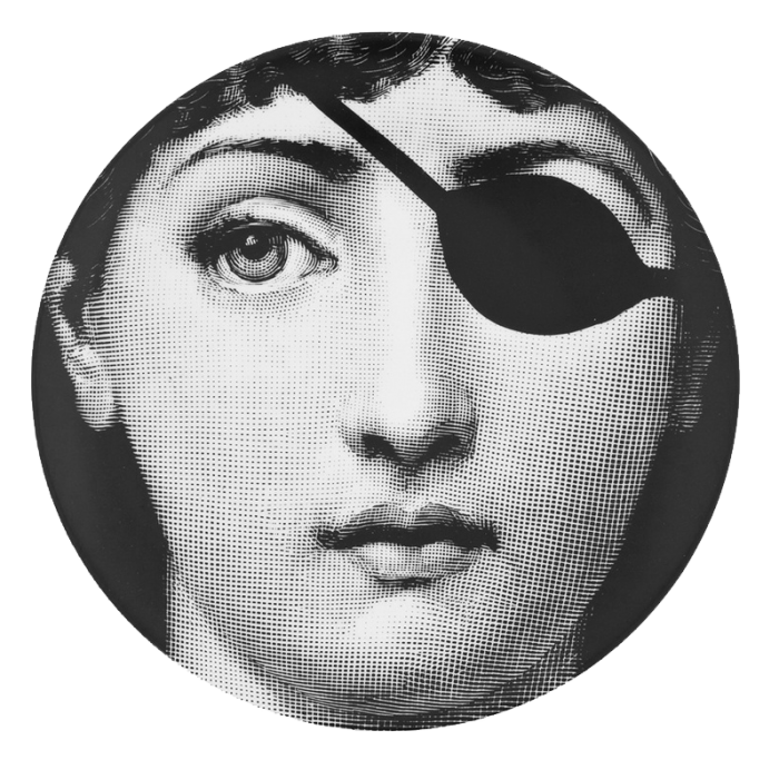 Декоративная тарелка Fornasetti 008 Черный Декоративная тарелка Fornasetti 008 Черный в Тюмени | Loft Concept