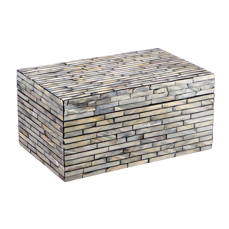 Шкатулка Box Nacre Silver Серебряный Черный Шкатулка Box Nacre Silver Серебряный Черный в Тюмени | Loft Concept