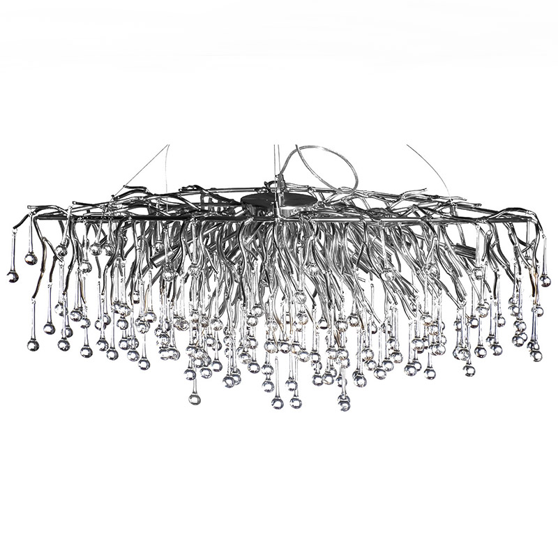 Люстра Droplet Chrome Chandelier Хром Прозрачный Люстра Droplet Chrome Chandelier Хром Прозрачный в Тюмени | Loft Concept