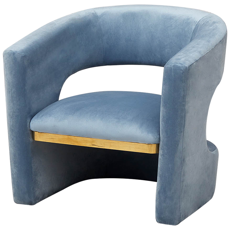 Кресло голубое Walsh Blue Armchair Голубой Глянцевое золото Кресло голубое Walsh Blue Armchair Голубой Глянцевое золото в Тюмени | Loft Concept