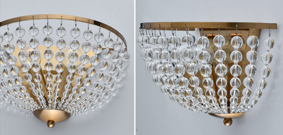 Бра Virginia Clear Beads Wall Lamp Gold Бра Virginia Clear Beads Wall Lamp Gold - Loft-Concept в Тюмени
