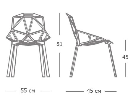 Дизайнерский стул CHAIR ONE black Дизайнерский стул CHAIR ONE black в Тюмени