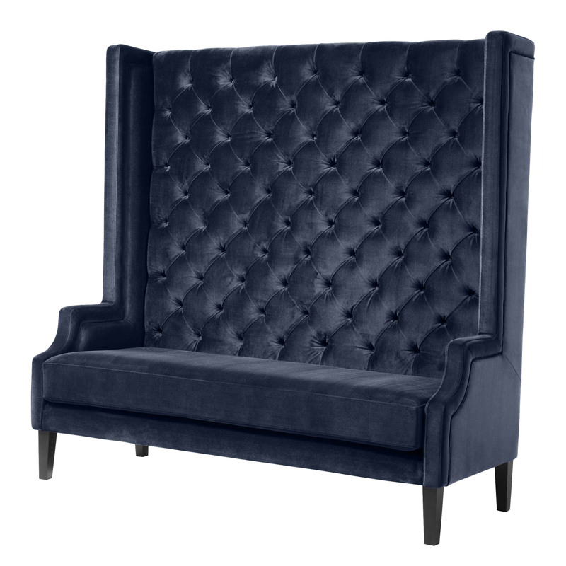 Диван Eichholtz Sofa Spectator midnight blue Синий Черный Диван Eichholtz Sofa Spectator midnight blue Синий Черный в Тюмени | Loft Concept