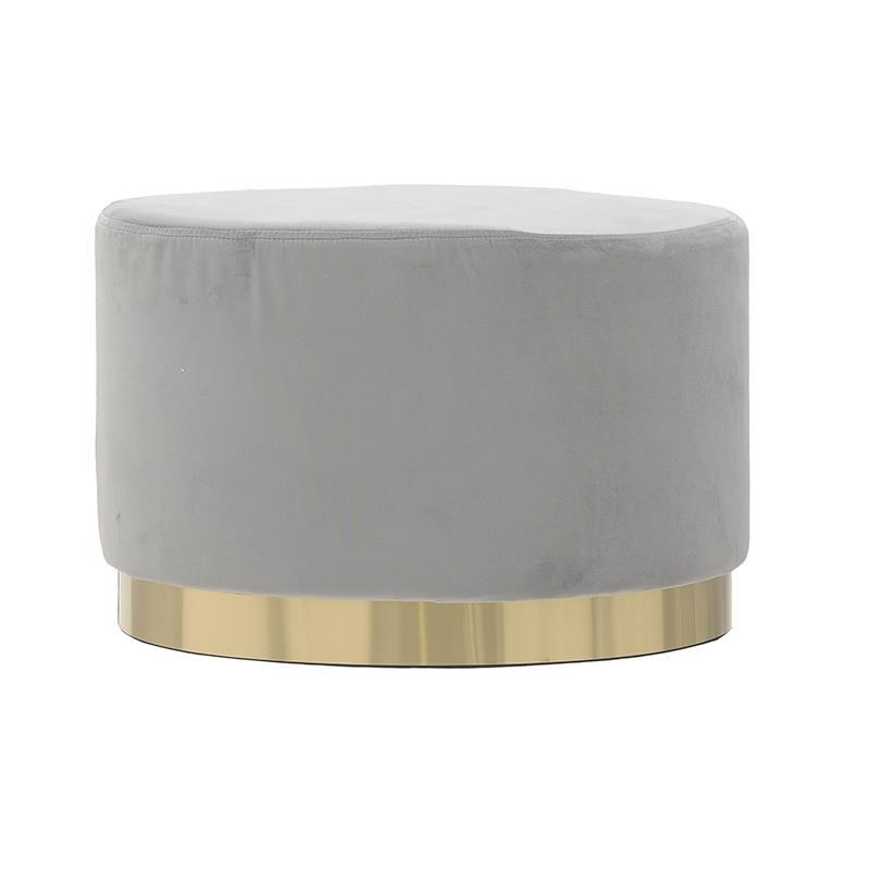 Пуф Golden Belt Gray Pastel Серый Золотой Пуф Golden Belt Gray Pastel Серый Золотой в Тюмени | Loft Concept