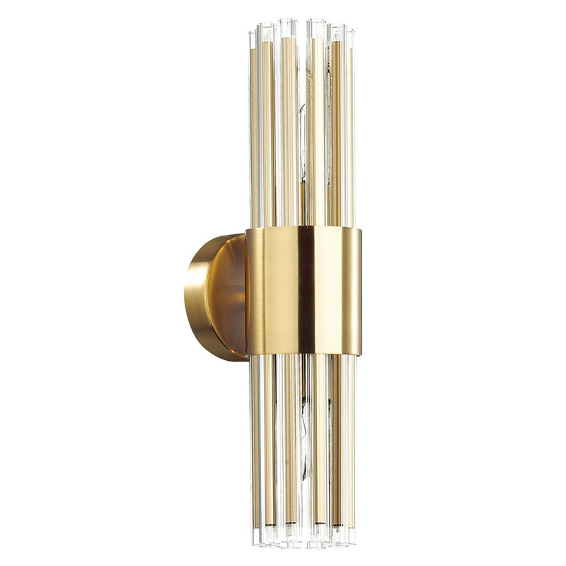 Бра Gladwin Glass Tube Wall Lamp Золотой Прозрачный Бра Gladwin Glass Tube Wall Lamp Золотой Прозрачный в Тюмени | Loft Concept