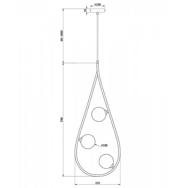 Люстра Marcan 3 Ball Chandelier Black Люстра Marcan 3 Ball Chandelier Black в Тюмени