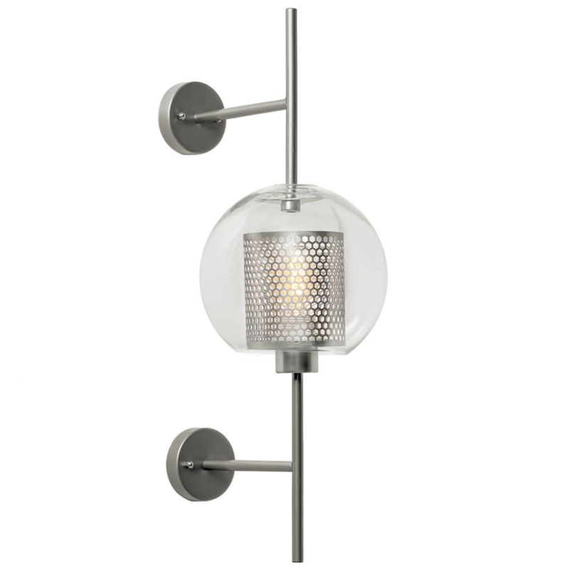 Бра Perforation Wall Lamp Nickel 58 Никель Прозрачное Стекло Бра Perforation Wall Lamp Nickel 58 Никель Прозрачное Стекло в Тюмени | Loft Concept
