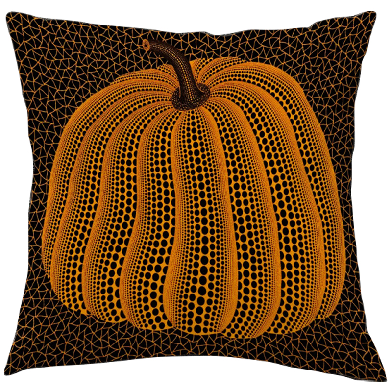 Декоративная подушка Yayoi Kusama Pumpkin Orange Черный Оранжевый Декоративная подушка Yayoi Kusama Pumpkin Orange Черный Оранжевый в Тюмени | Loft Concept
