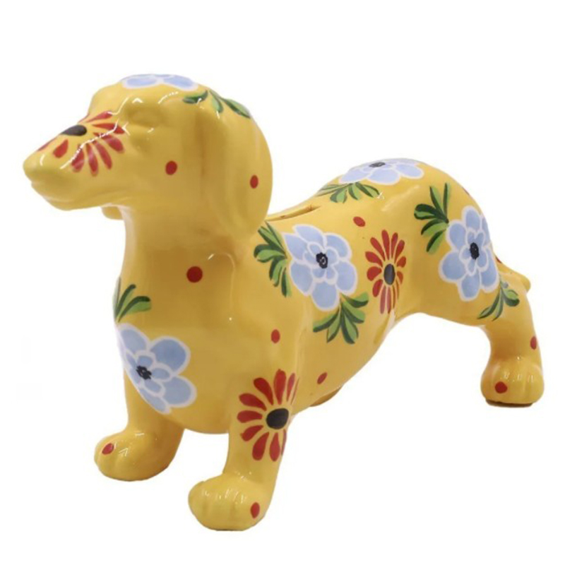 Статуэтка Flower Dachshund yellow Желтый Мульти Статуэтка Flower Dachshund yellow Желтый Мульти в Тюмени | Loft Concept