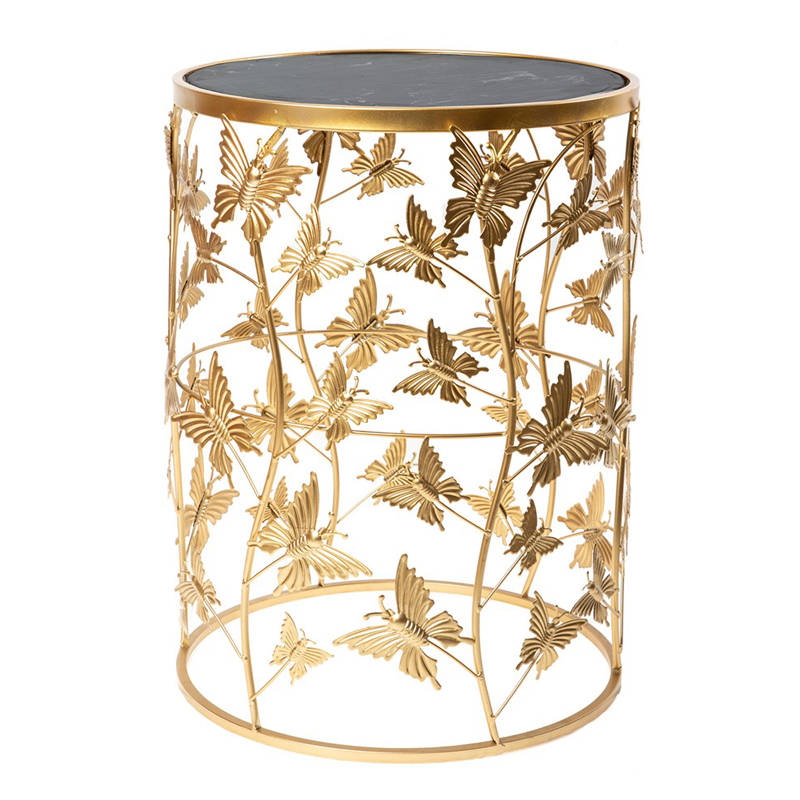 Приставной стол Gold Butterfly чёрный мрамор Золотой Черный Мрамор Nero Приставной стол Gold Butterfly чёрный мрамор Золотой Черный Мрамор Nero в Тюмени | Loft Concept