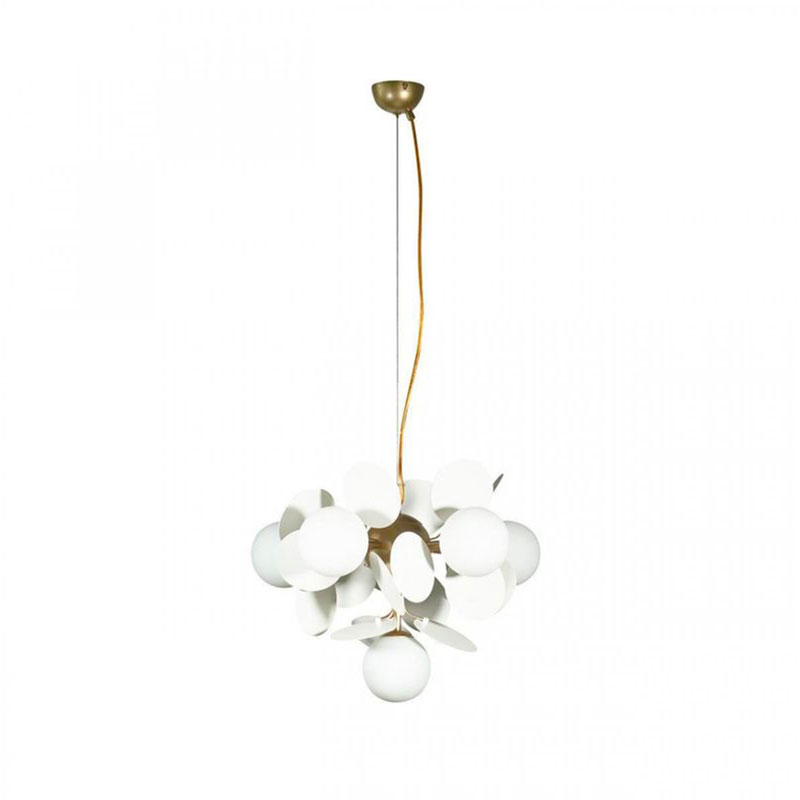 Люстра MATISSE Chandelier White 6 ламп Белый Золотой Люстра MATISSE Chandelier White 6 ламп Белый Золотой в Тюмени | Loft Concept