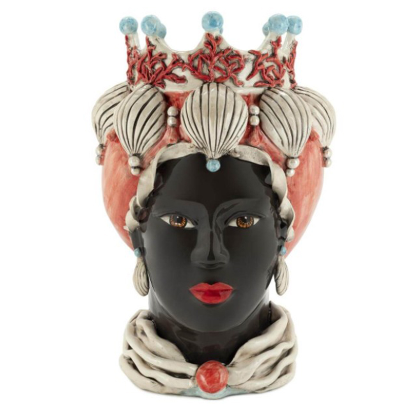 Ваза VASE MORO LADY CORAL Черный Мульти Ваза VASE MORO LADY CORAL Черный Мульти в Тюмени | Loft Concept