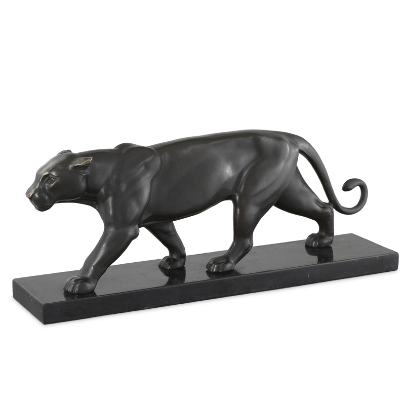 Статуэтка Eichholtz Panther on Marble Base Темная бронза Черный Статуэтка Eichholtz Panther on Marble Base Темная бронза Черный в Тюмени | Loft Concept