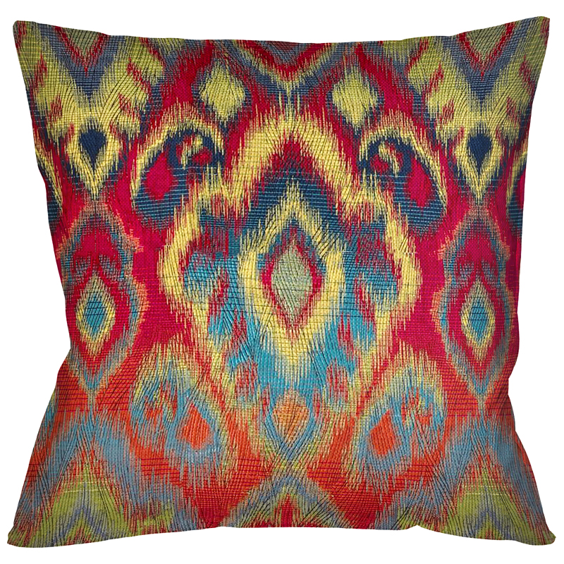 Декоративная подушка Ikat Pattern с разноцветным узором Мульти Декоративная подушка Ikat Pattern с разноцветным узором Мульти в Тюмени | Loft Concept