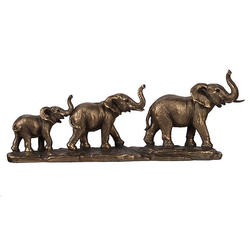 Композиция в виде семьи слонов Elephants Figurine Бронза Композиция в виде семьи слонов Elephants Figurine Бронза в Тюмени | Loft Concept