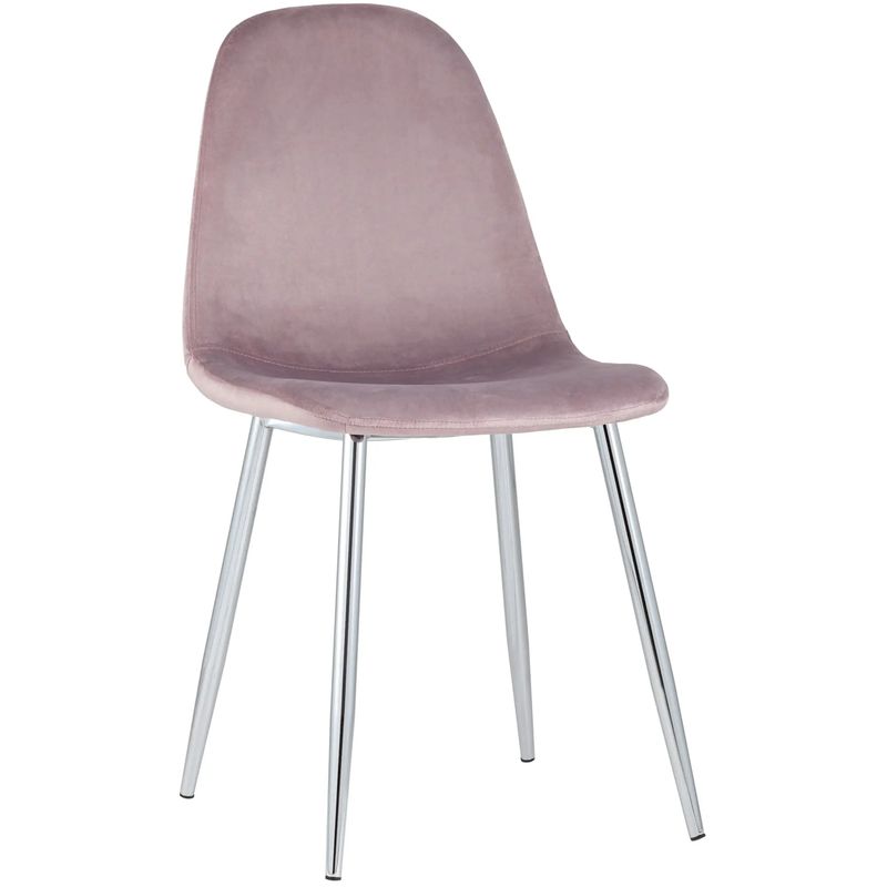 Стул Archie Chair Пыльно-Розовый Велюр Хромированные ножки Розовый пастельный Серебряный Стул Archie Chair Пыльно-Розовый Велюр Хромированные ножки Розовый пастельный Серебряный в Тюмени | Loft Concept