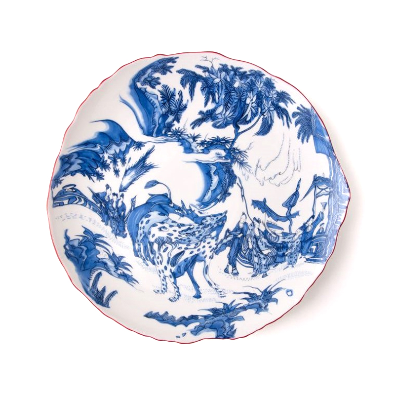 Тарелка Seletti Blue Chinoiserie Белый Синий Тарелка Seletti Blue Chinoiserie Белый Синий в Тюмени | Loft Concept