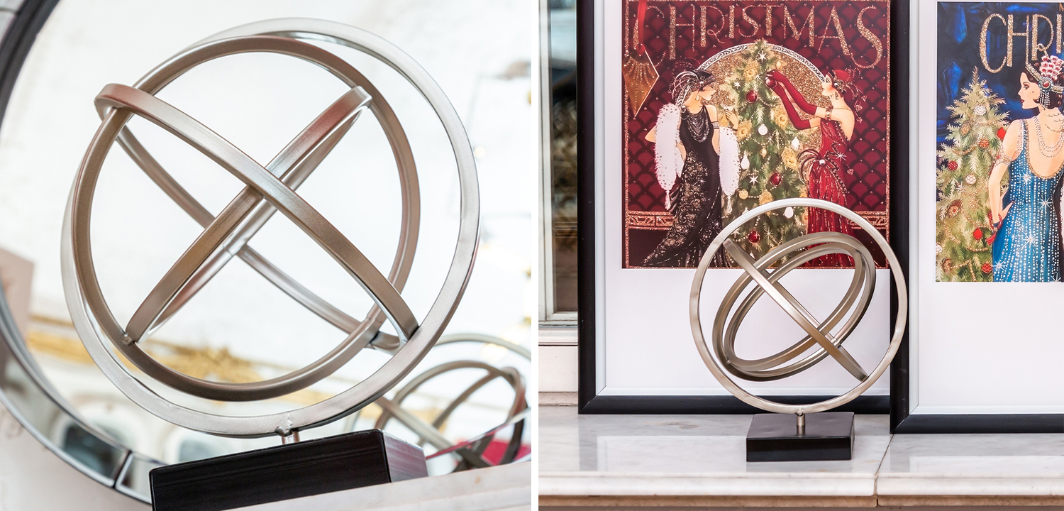 Статуэтка Sphere Sundial silver - фото