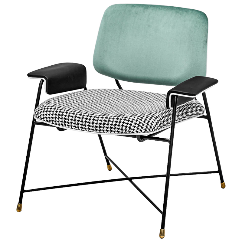 Кресло Bagot Chair Mint Черно-белый Мятный Кресло Bagot Chair Mint Черно-белый Мятный в Тюмени | Loft Concept