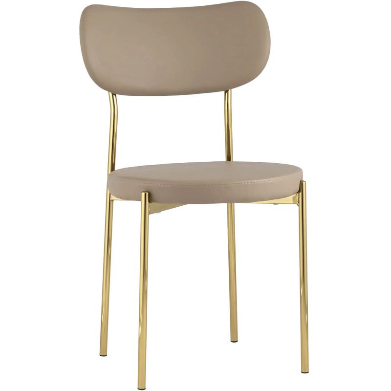 Стул Alfie Chair Золотые ножки Бежевая Экокожа Бежевый Золотой Стул Alfie Chair Золотые ножки Бежевая Экокожа Бежевый Золотой в Тюмени | Loft Concept