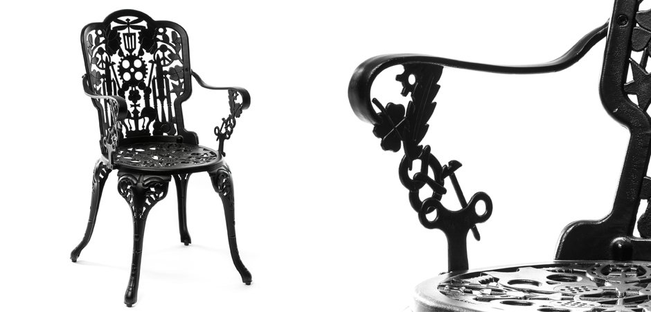 Стул Seletti Industry Collection ALUMINIUM ARMCHAIR – BLACK Стул Seletti Industry Collection ALUMINIUM ARMCHAIR – BLACK - Loft-Concept в Тюмени