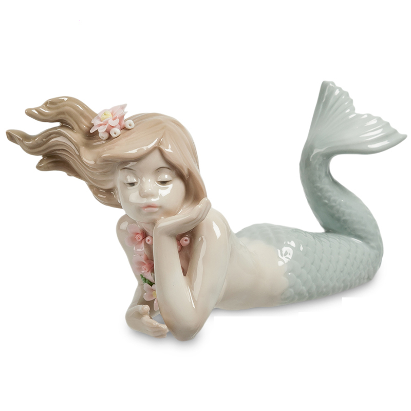 Статуэтка Mermaid Leia Бежевый Серо-голубой Розовый пастельный Статуэтка Mermaid Leia Бежевый Серо-голубой Розовый пастельный в Тюмени | Loft Concept